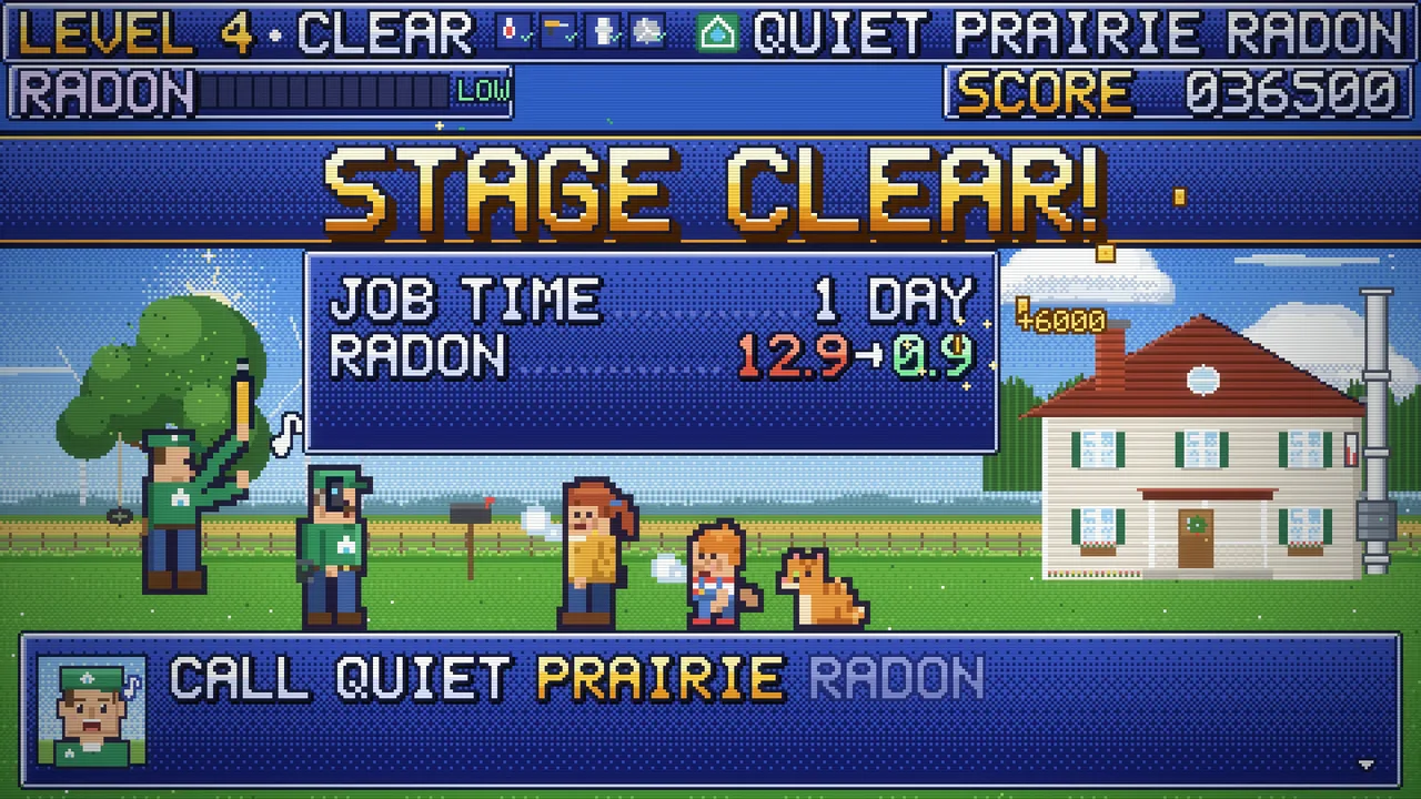 STAGE CLEAR! over a finished house